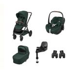 Trio Maxi-Cosi Oxford Plus + Pebble 360 Pro 2 + Adaptadores + FamilyFix 360 Pro Twillic Green