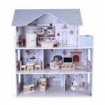 Moni Casa de Bonecas Sarah com 11 Móveis + 4 Peças de Acessórios Macios