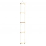 vidaXL Escada de corda infantil 30x168 cm madeira maciça e PE - 3840602241