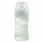 Chicco Well Being Biberão Vidro Fluxo Normal 0m+ 150ml Verde