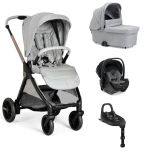 Trio Chicco Bellagio + First Seat Recline i-Size + Alcofa Flexi Lunar Rock + Base Full 360º i-Size