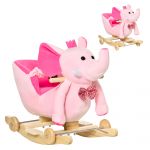 HomCom Cavalo Baloiço com Rodas e Forma de Elefante - 330-067