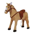 HomCom Cavalo de Brinquedo para Crianças +3 Anos 85x28x60 cm Bege - 330-043
