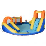 Outsunny Castelo Insuflável com Cesta de Insuflador de 750W 435x435x200cm