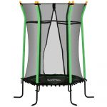 HOMCOM Trampolim para Crianças com Rede de Segurança e Estrutura de Aço para Interiores e Exteriores Carga 50kg Ø163,5x190 cm