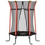HOMCOM Trampolim para Crianças com Rede de Segurança e Estrutura de Aço para Interiores e Exteriores 342-007V02RD Ø163,5x190 cm