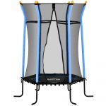 HOMCOM Trampolim para Crianças Cama Elástica Infantil com Rede de Segurança para Interiores e Exteriores Carga 50 kg Ø163,5x190 cm