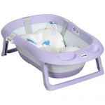 Zonekiz Banheira Bebé Recém Nascido Dobrável 40L 83x48x23,5 cm Roxo