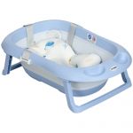 Zonekiz Banheira Bebé Recém Nascido Dobrável 40L 83x48x23,5 cm Azul