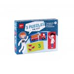 Apli Set 3 Puzzles Cidade Veículos/números/profissões