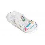 Babyactive Conjunto de Banheira de 102 cm, com Assento, Toalha e Luva de Banho e Tubo de Drenagem Owl White