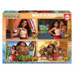 Educa 4 Puzzles Progressivos 50/80/100/150 Peças Vaiana 2 - ED20104