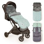 Interbaby Saco Universal para Carrinho de Passeio Impermeável 46X105 Cms Coralina Animales Verde