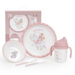 Interbaby Conjunto Louça 5 Peças Music Rosa