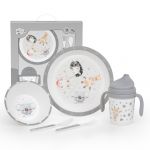 Interbaby Conjunto Louça 5 Peças Acuarela Cinza