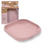 Interbaby Prato de Silicone com Ventosa Rosa Escuro
