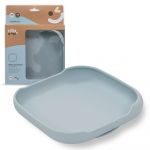 Interbaby Prato de Silicone com Ventosa Azul Cinzento
