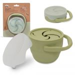 Interbaby Porta Lanches Dobravel de Silicone Verde Oliva