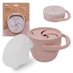 Interbaby Porta Lanches Dobravel de Silicone Rosa Escuro