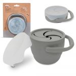 Interbaby Porta Lanches Dobravel de Silicone Cinza Petrola