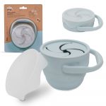 Interbaby Porta Lanches Dobravel de Silicone Azul Cinzento