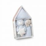 Interbaby Conjunto 3 Peças (bichinho+manta+doudou) Azul