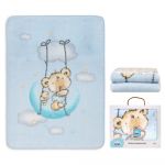 Interbaby Manta Raschel 110x140 Osito Nube Azul