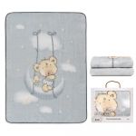 Interbaby Manta Raschel 110x140 Osito Nube Cinza