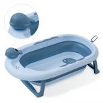 Interbaby Banheira Dobrável com Copo de Enxaguamento Azul