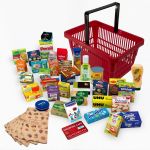 Conjunto Supermercado com Cesta de Compras + 42 Peças