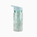 Tutete Garrafa com Palhinha 340ml Glitter Stars Turquesa