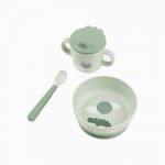 Done By Deer Conjunto Primeira Refeição Foodie Happy Clouds Green