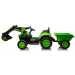 ATAA Cars Trator Elétrico Escavadora Stone 12v C/ Reboque Verde