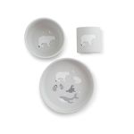 Saro Set Alimentação Silicone 3 Peças Polaris Cinza