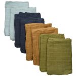 Pippi Musselina Organic Cloth 8 Pack 65x65 cm Ombre Blue