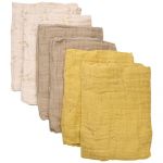 Pippi Musselina Organic Cloth 6 Pack 65x65 cm Rattan