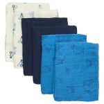 Pippi Musselina Organic Cloth 6 Pack 65x65 cm Dark Navy