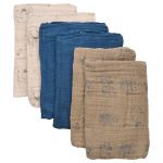 Pippi Musselina Organic Cloth 6 Pack 65x65 cm China Blue
