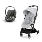 Duo Cybex Orfeo + Cloud T i-size Fog Grey (Black Frame) Comfort