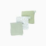 Doomoo Pack 3 Musselinas 70x70cm Lovely Leaves Green
