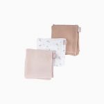 Doomoo Pack 3 Musselinas 70x70cm Lovely Flowers Pink