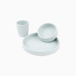 Doomoo Conjunto de Jantar de Silicone Confetti Blue