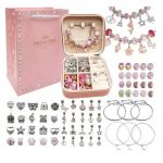 Kruzzel Kit de Criação de Pulseiras e Colares com Caixa e Saco de Oferta para Criança
