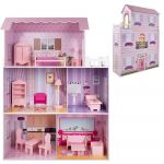 Woomax Casa De Bonecas De Madeira 3 Anos Pink