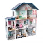 Deqube Casa De Bonecas Premium De Madeira Com 4 Andares Multicolor