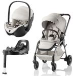 Duo Britax Romer Rio + Baby Safe Pro + Base Isofix Vario Lux Soft Taupe