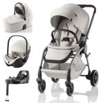 Trio Britax Römer Rio + Baby Safe Pro + Alcofa Rio + Base Isofix Vario Lux Soft Taupe