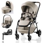 Trio Britax Römer Rio + Baby Safe Pro + Alcofa Rio + Base Isofix Vario Style Teak