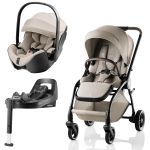 Duo Britax Römer Rio + Baby Safe Pro + Base Isofix Vario Style Teak