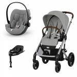 Duo Cybex Balios S Lux + Cloud G Plus + Base G Stone Grey / Silver Frame